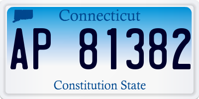 CT license plate AP81382
