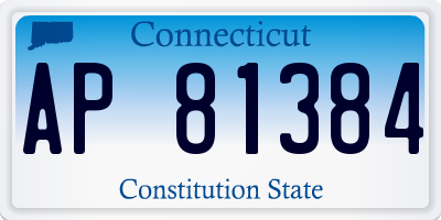 CT license plate AP81384
