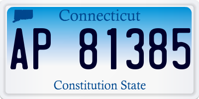 CT license plate AP81385