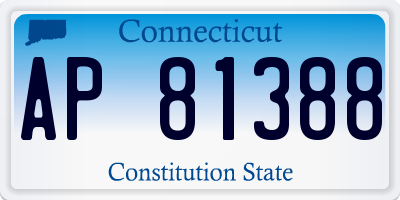 CT license plate AP81388