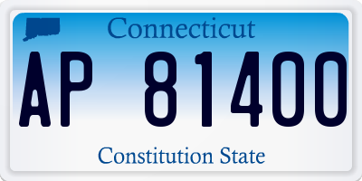 CT license plate AP81400