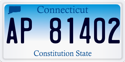 CT license plate AP81402
