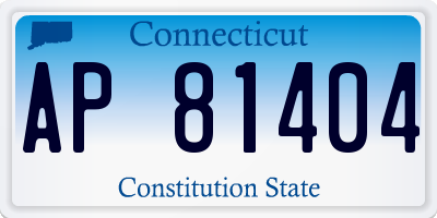 CT license plate AP81404