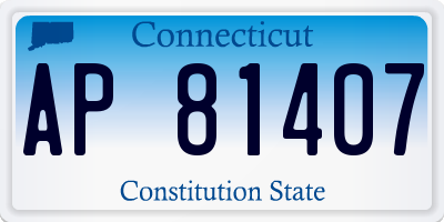 CT license plate AP81407