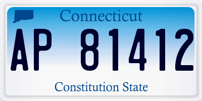 CT license plate AP81412