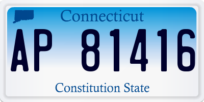CT license plate AP81416