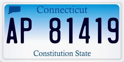 CT license plate AP81419