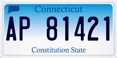 CT license plate AP81421