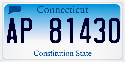 CT license plate AP81430