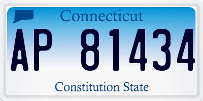 CT license plate AP81434