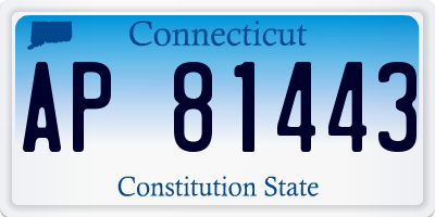 CT license plate AP81443
