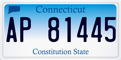 CT license plate AP81445