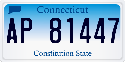 CT license plate AP81447