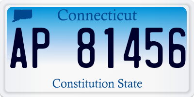 CT license plate AP81456
