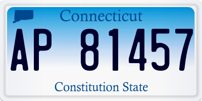 CT license plate AP81457