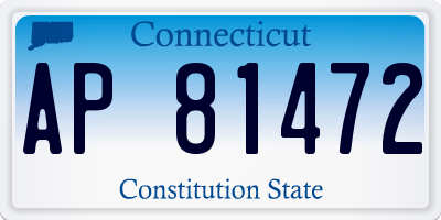CT license plate AP81472