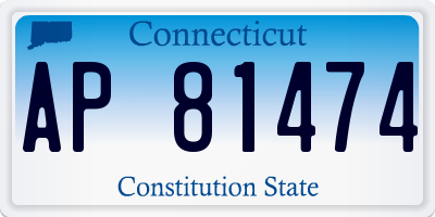 CT license plate AP81474