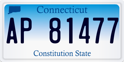 CT license plate AP81477