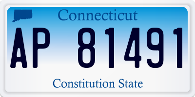 CT license plate AP81491