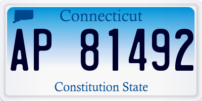 CT license plate AP81492