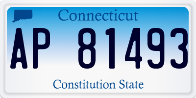 CT license plate AP81493