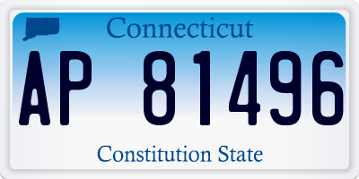 CT license plate AP81496