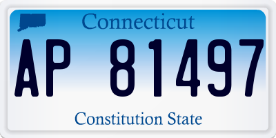 CT license plate AP81497