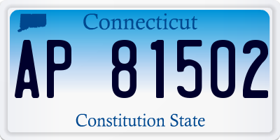 CT license plate AP81502