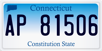 CT license plate AP81506
