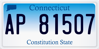 CT license plate AP81507
