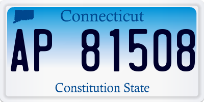 CT license plate AP81508