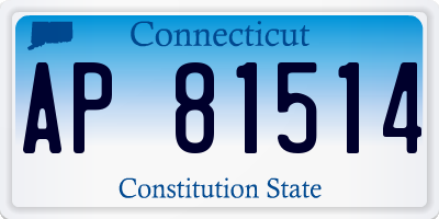 CT license plate AP81514