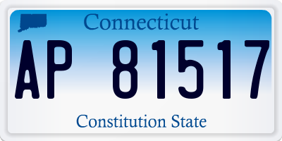 CT license plate AP81517