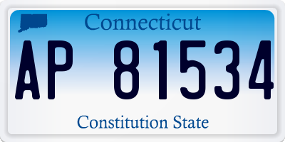 CT license plate AP81534