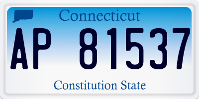 CT license plate AP81537