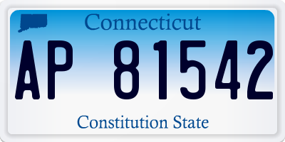CT license plate AP81542