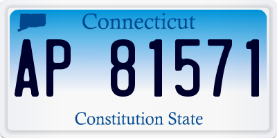 CT license plate AP81571