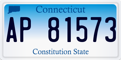 CT license plate AP81573