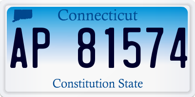 CT license plate AP81574