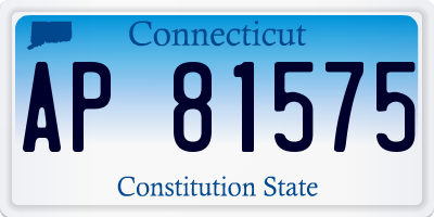 CT license plate AP81575