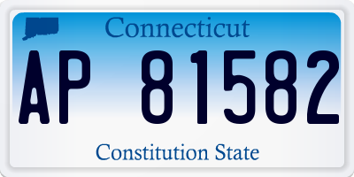 CT license plate AP81582