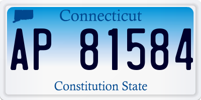 CT license plate AP81584