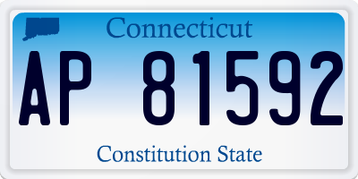 CT license plate AP81592