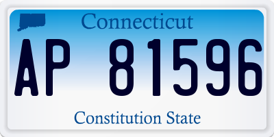 CT license plate AP81596