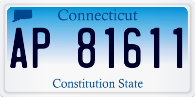 CT license plate AP81611