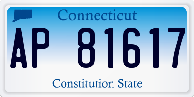 CT license plate AP81617