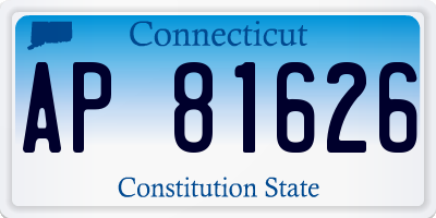 CT license plate AP81626