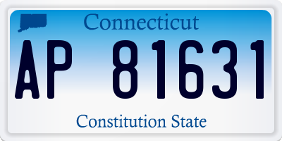 CT license plate AP81631