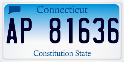 CT license plate AP81636