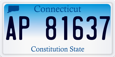 CT license plate AP81637